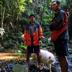 Visiting a waterfall at Calayan island