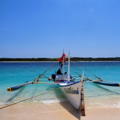 At one of the satellite islets of Dalupiri island