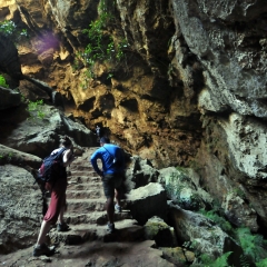 At the entrance of Lumiang cave in Sagada